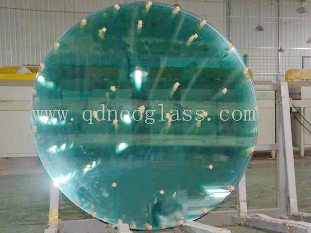 Beveled Edges Round Tempered Glass