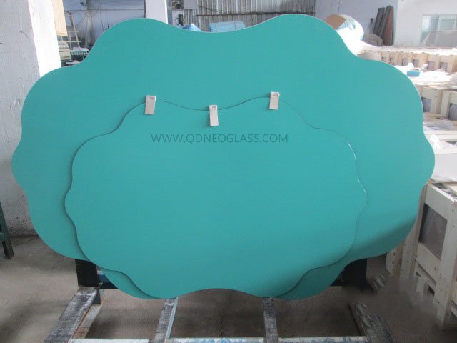 Bevelled Round Silver Mirror For Dressing Room
