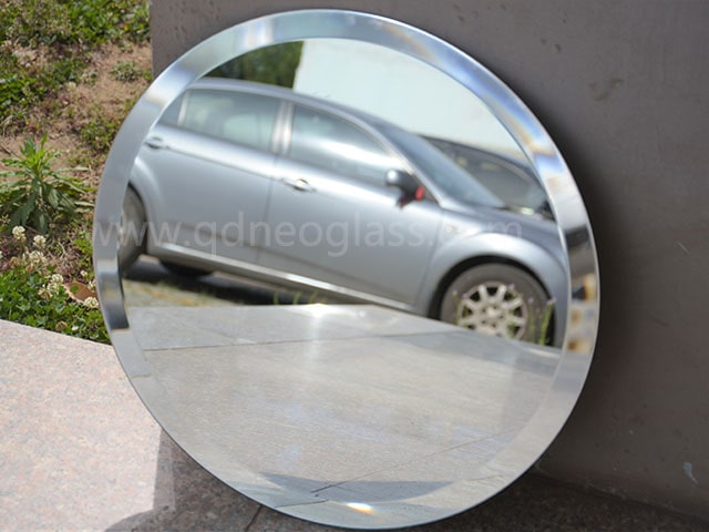 Beveled Polished Round Mirror